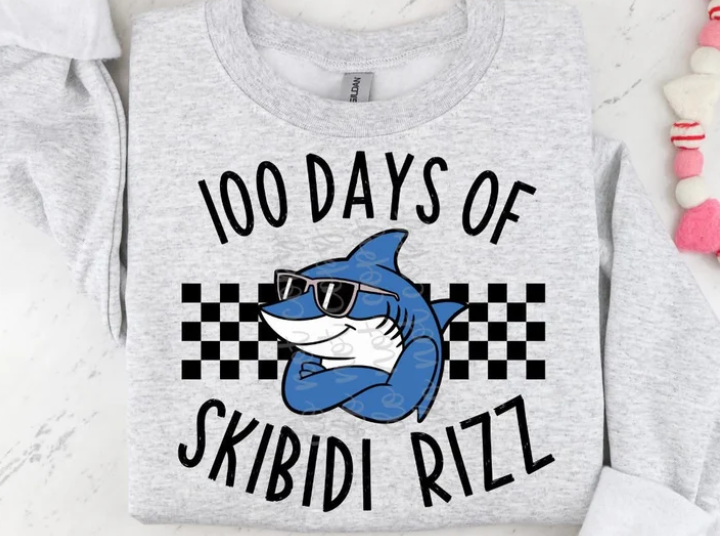 100 Days Of Skibidi Rizz-Shark