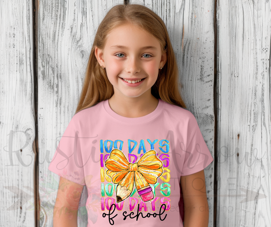 100 Days of School Pencil Bow