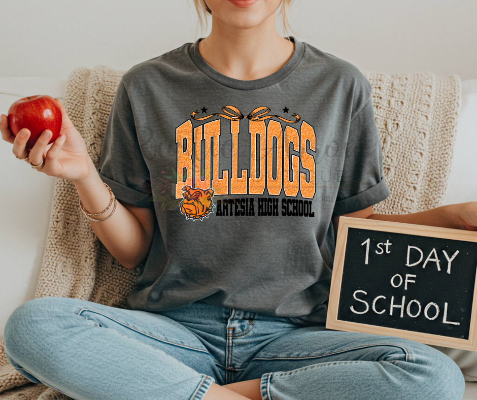 Artesia High School Bulldogs with Bow