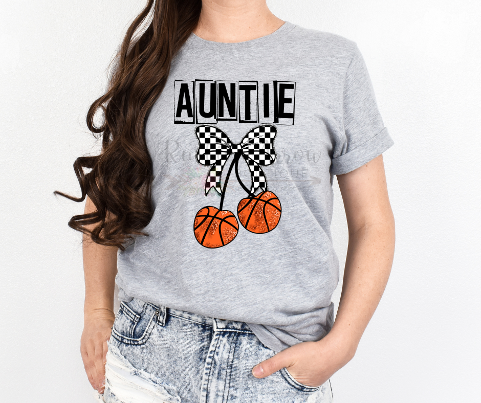 Checkered Basketball Cherries Auntie