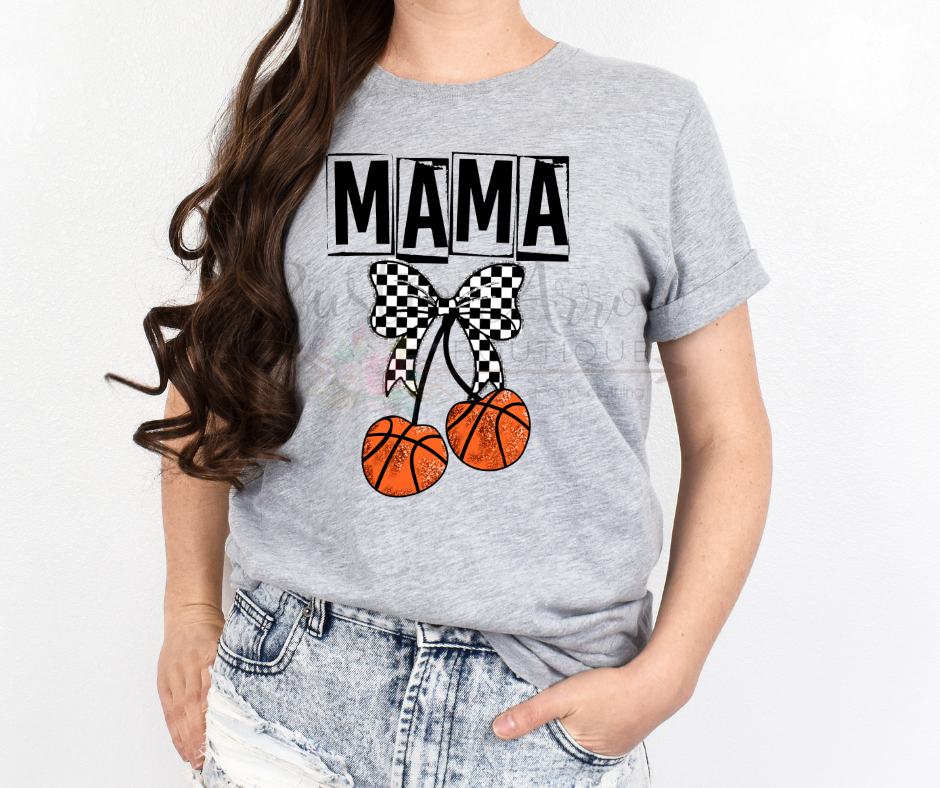 Checkered Basketball Cherries Mama