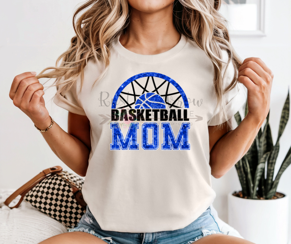 Basketball Hoop Mom Blue