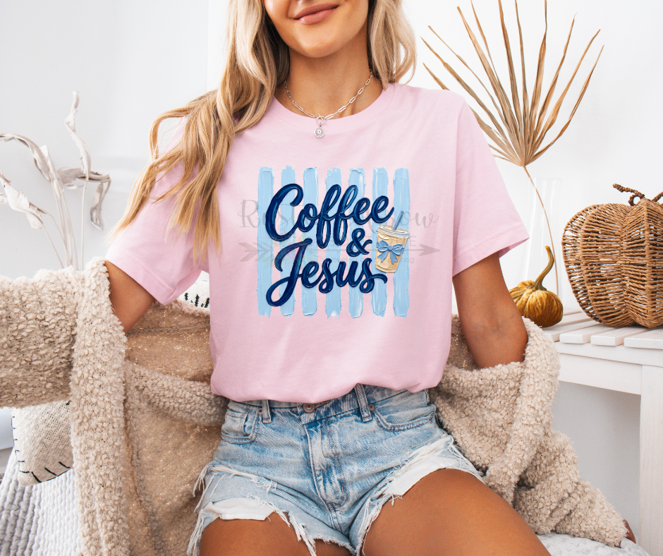 Blue Striped Coffee and Jesus