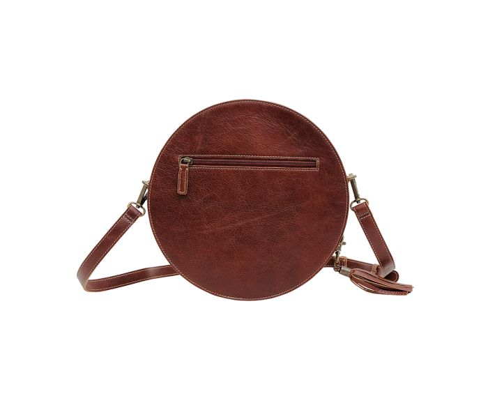 Crimson Orchid Round Bag