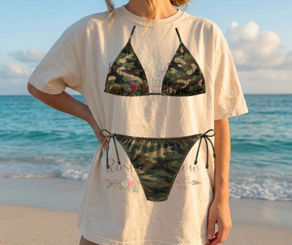 Faux Camo Bikini