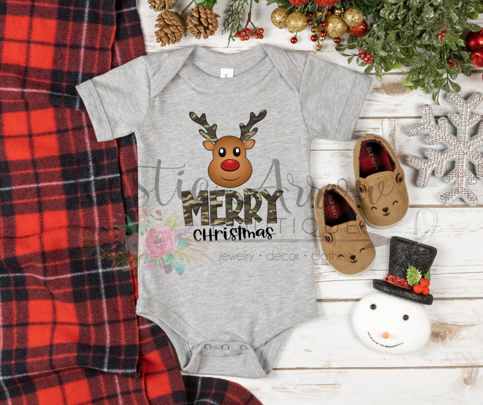 Camo Merry Christmas Reindeer
