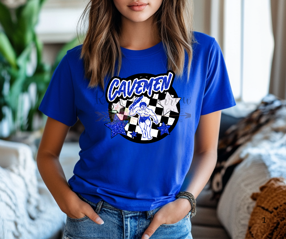 Cavemen Circled Checkered