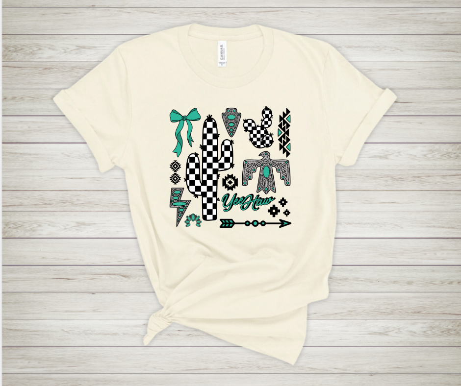 Checkered Cactus Collage