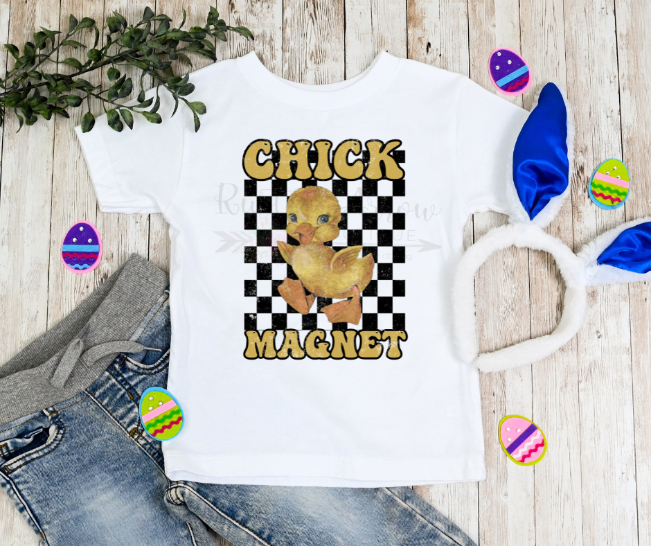 Checkered Chick Magnet