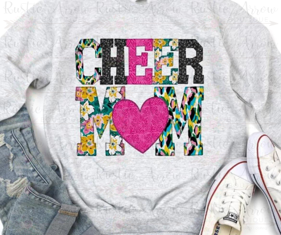 Cheer Mom (embroidered look)
