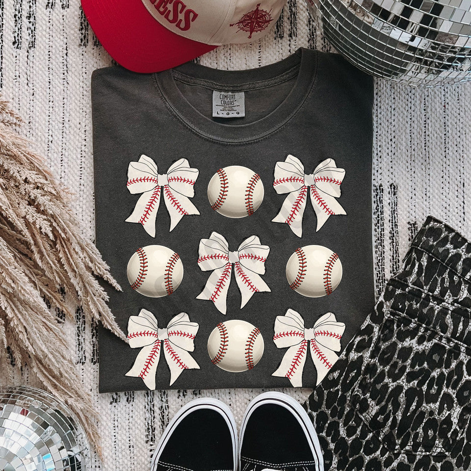 Coquette Baseball Bow Collage
