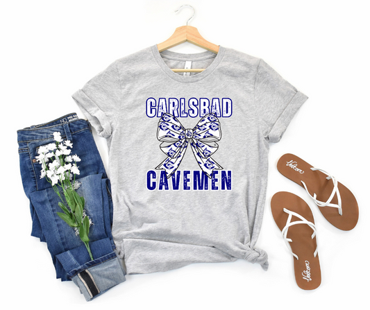 Coquette Carlsbad Cavemen Bow School Spirit