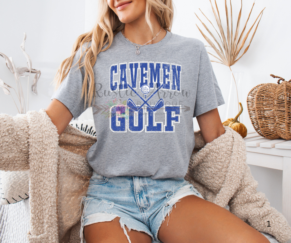 Distressed Cavemen Golf
