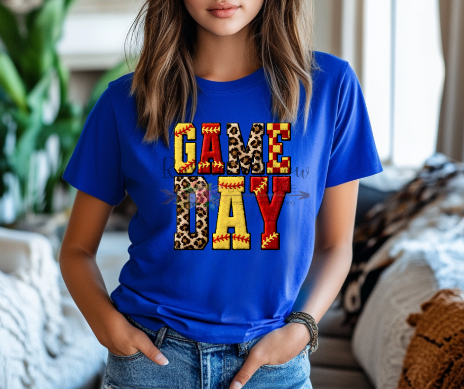 Faux Yarn Softball Game Day