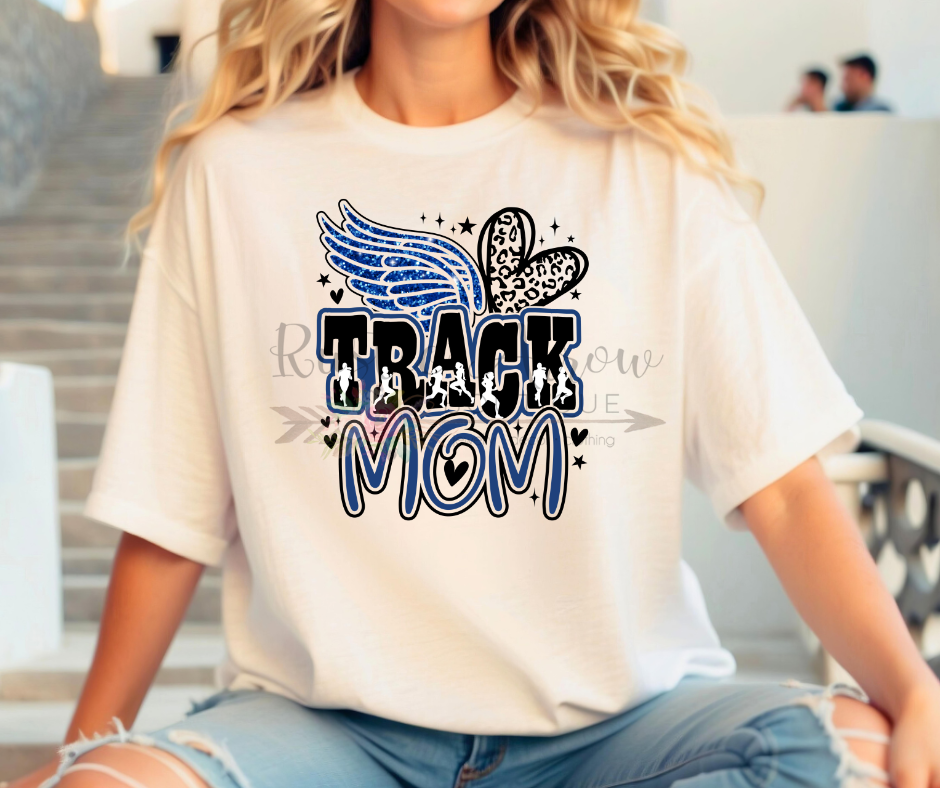 Faux Glitter Track Mom