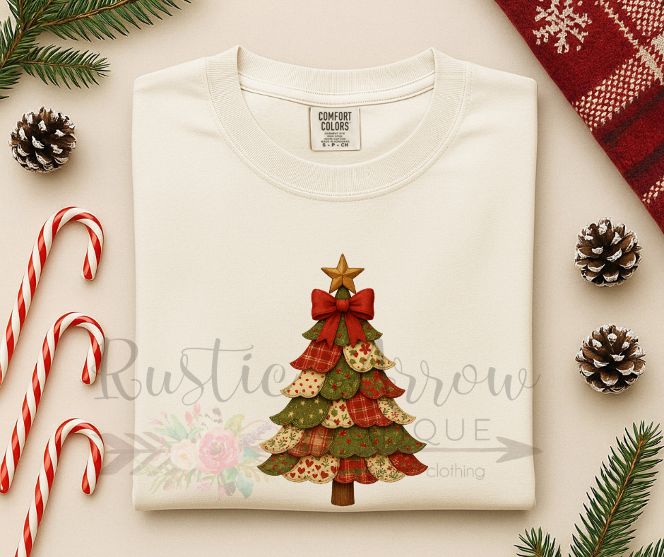 Faux Quilt Christmas Tree