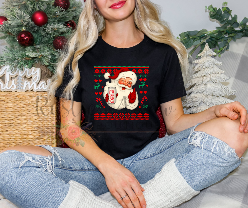 Faux Sweater Santa with Diet Coke