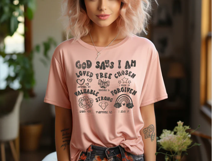 God Says I Am Loved Free Chosen Valuable Strong Forgiven