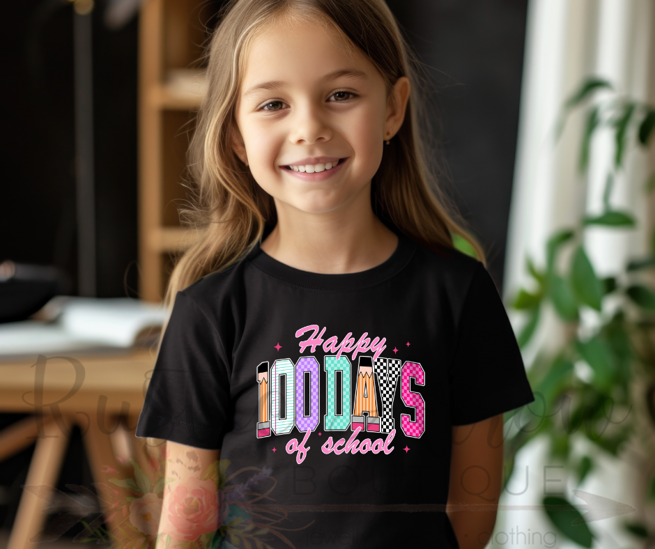 Happy 100 Days of School Pink