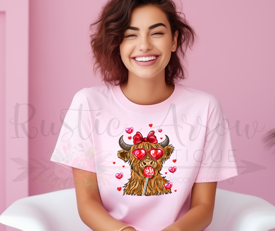 Highland Cow Valentine's Day