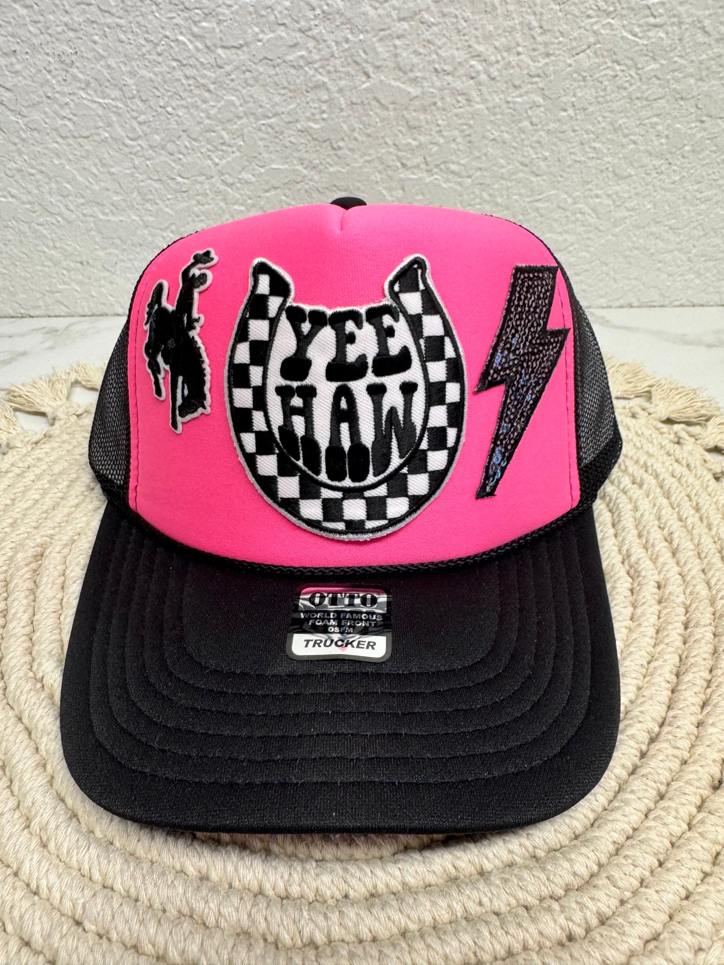 Yee Haw Blue Trucker Cap
