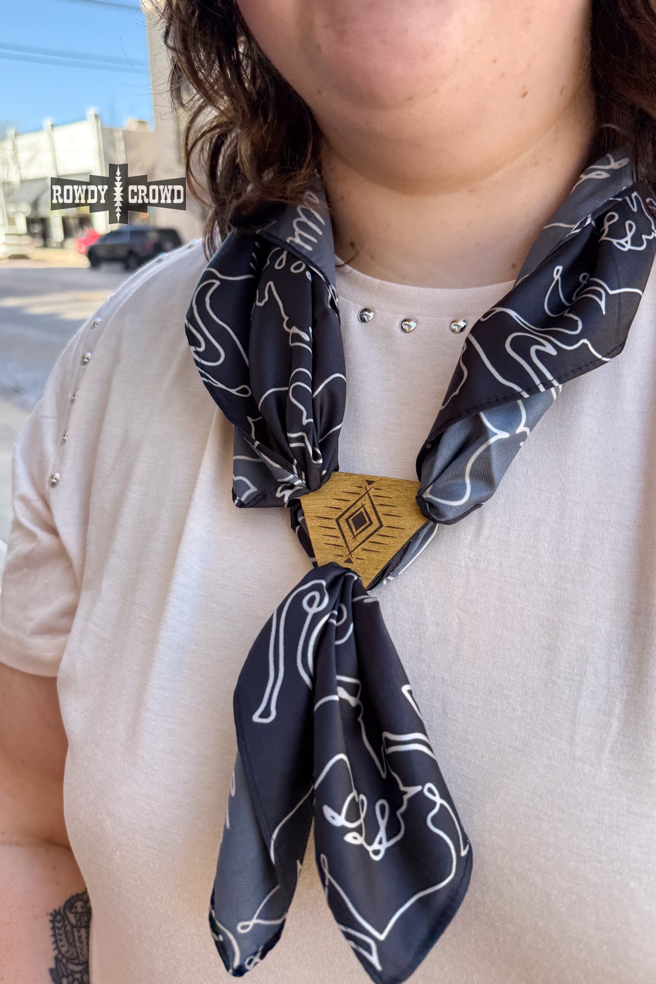 Cowboy Way Scarf Slides