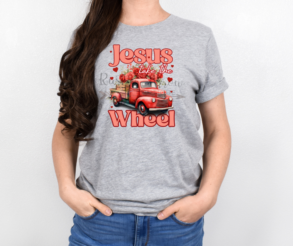 Jesus Take the Wheel with Red Truck