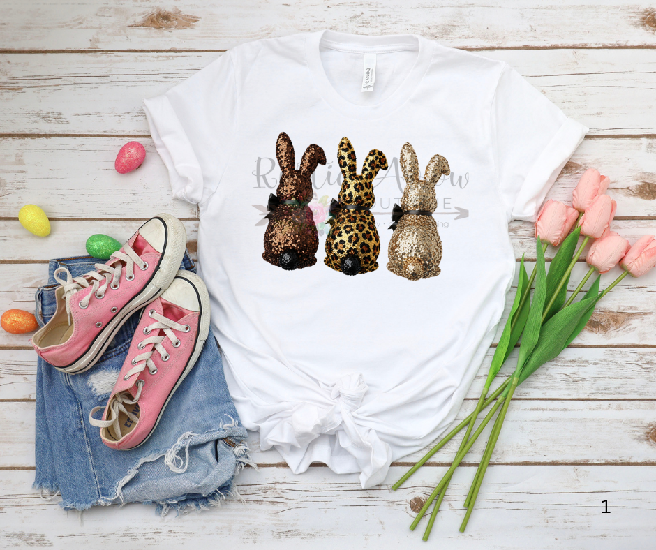 Leopard and Sequin Bunnies