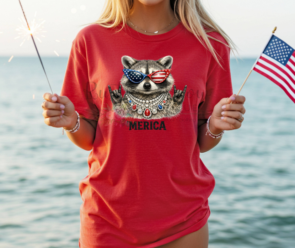 Merica Patriotic Raccoon