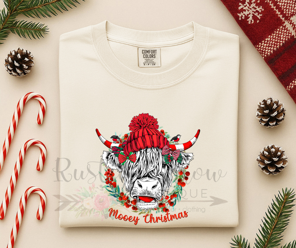 Mooey Christmas Cow with Hat