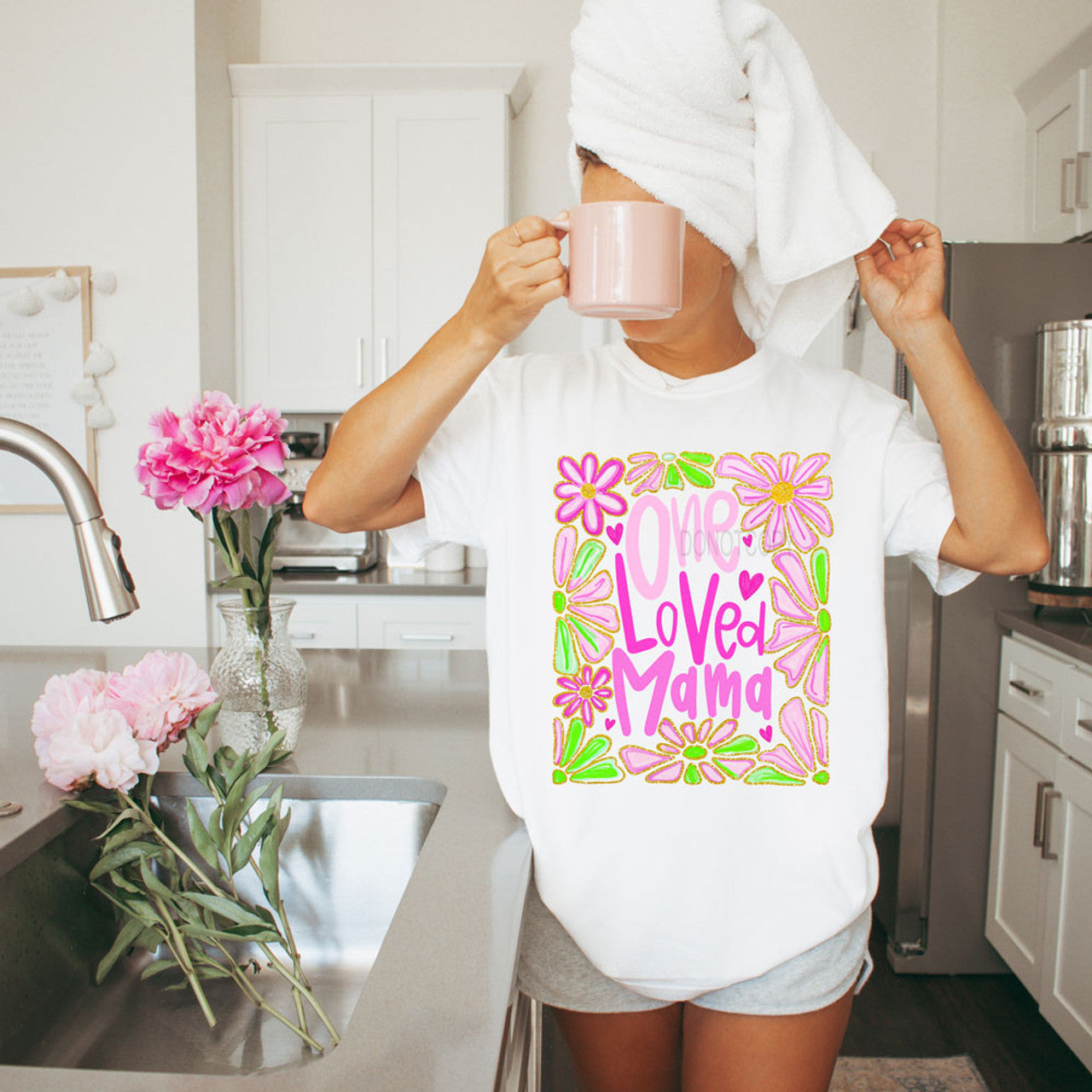 One Loved Mama Faux Glitter