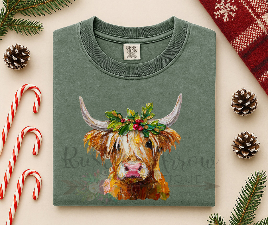 Painted Christmas Cow