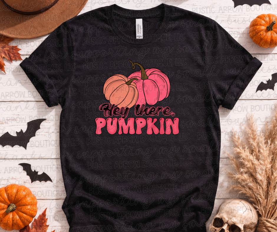 Pink Hey There Pumpkin