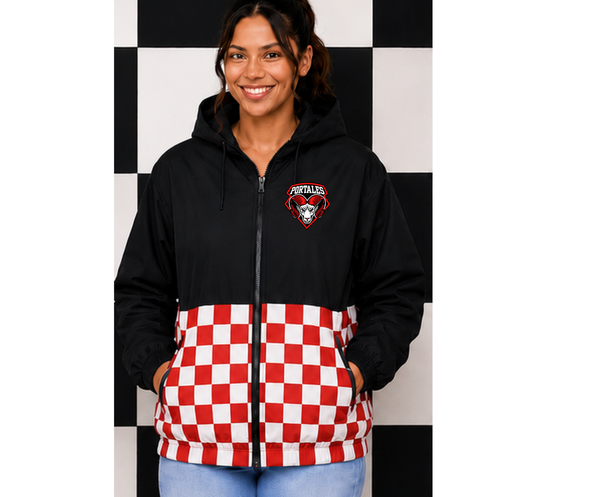 Pre-Order Portales Rams Black Top Red Checkered Bottom