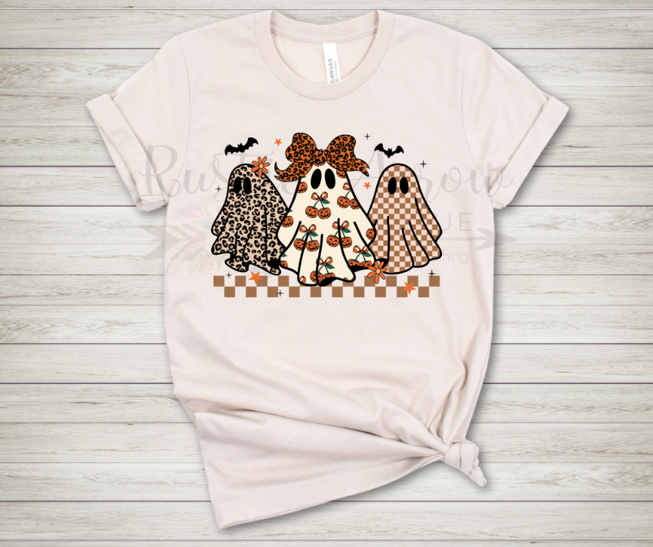 Preppy Halloween Ghost Leopard