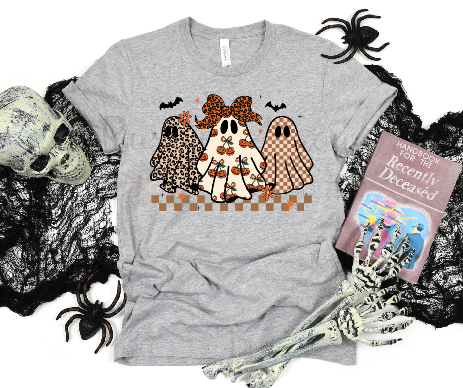 Preppy Halloween Ghost Leopard