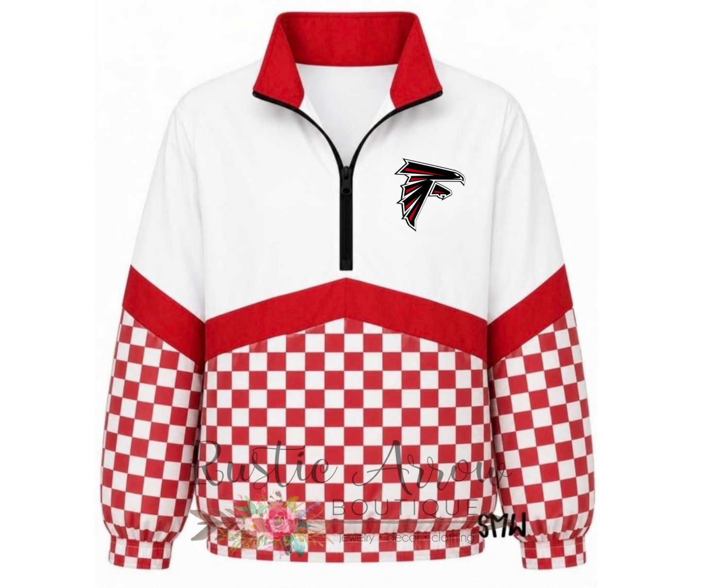 Pre-Order-Red and Black Falcons Checkered