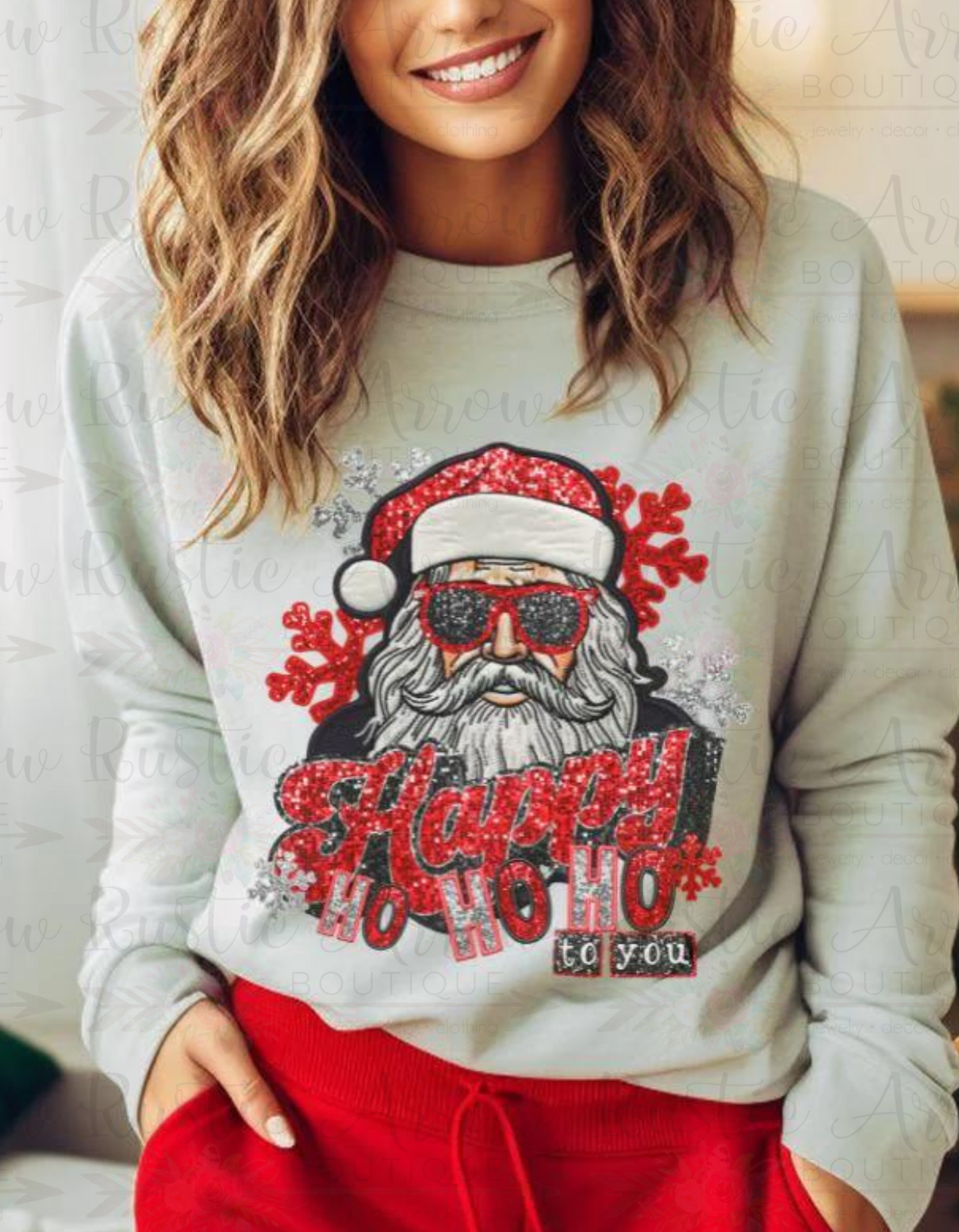 Santa - Happy Ho Ho Ho to you (bling look)