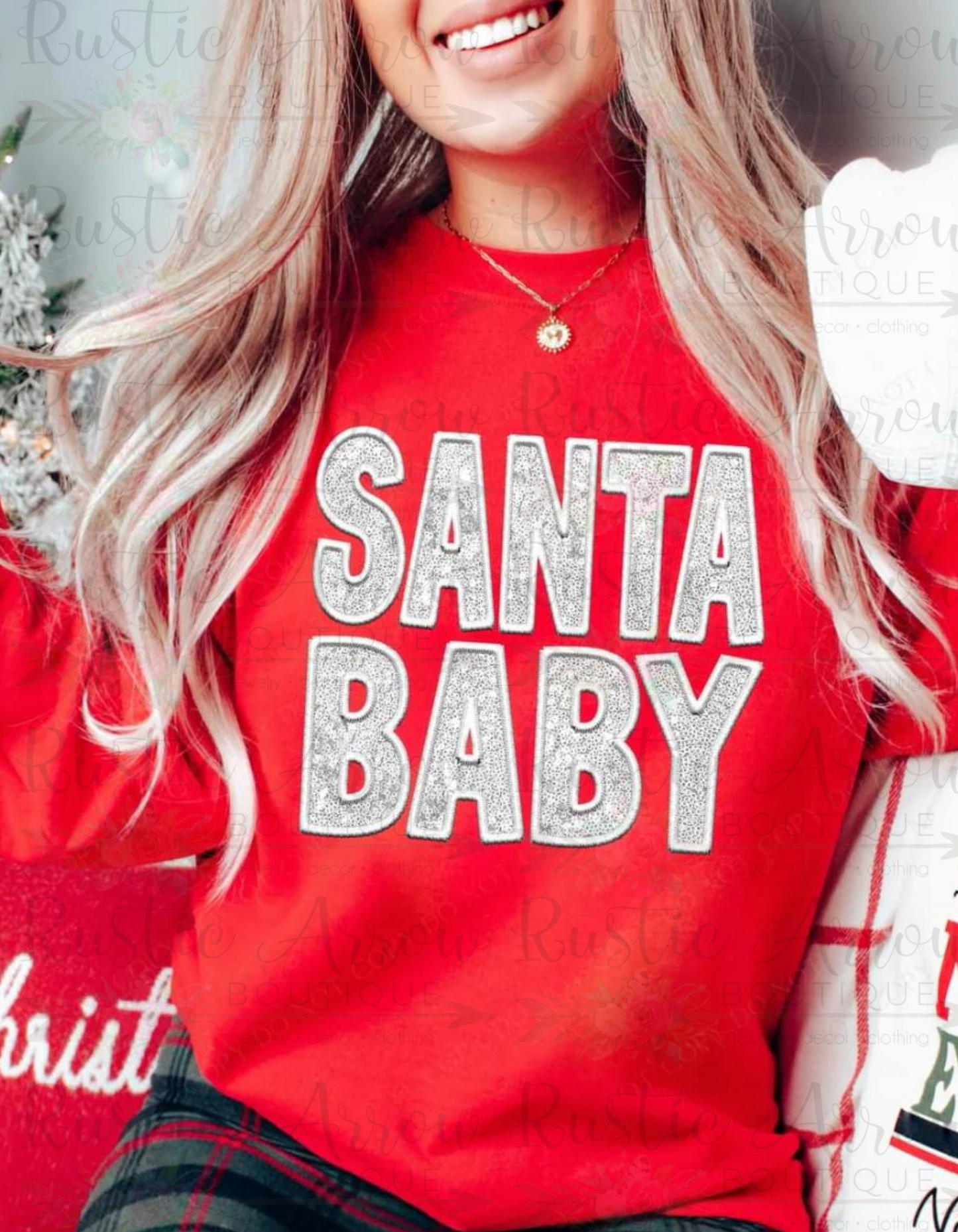 Santa Baby (White - bling look)