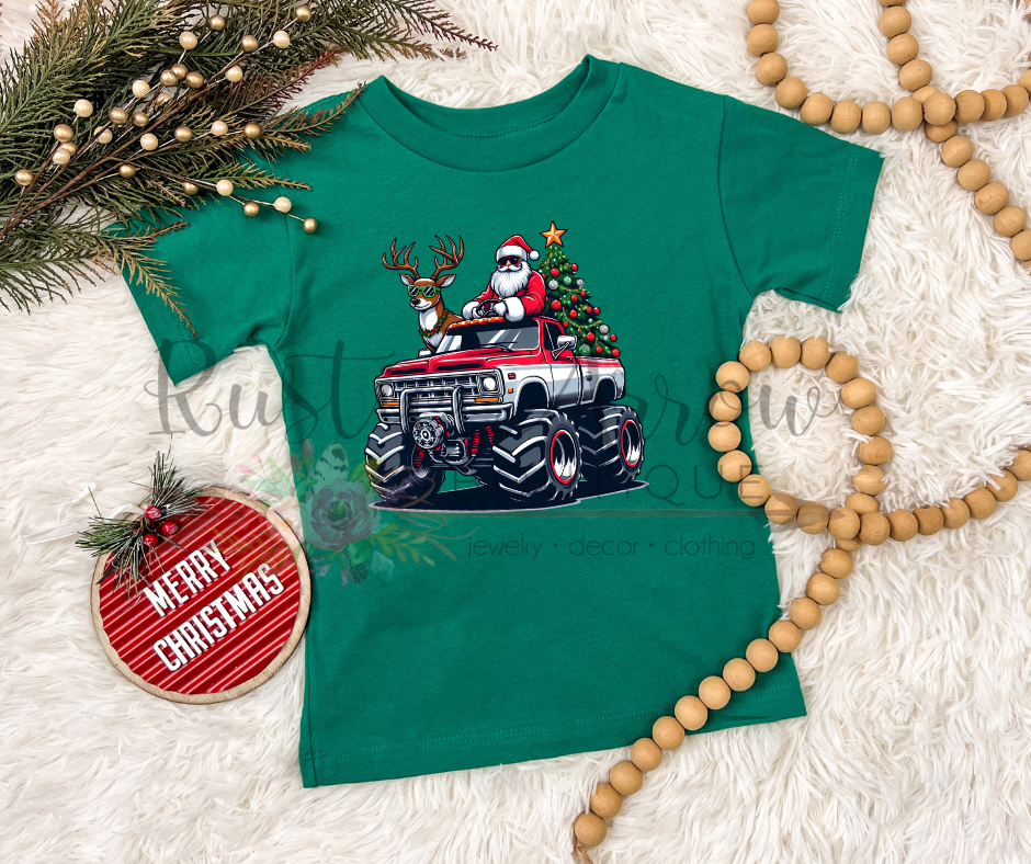 Santa with Monster Truck