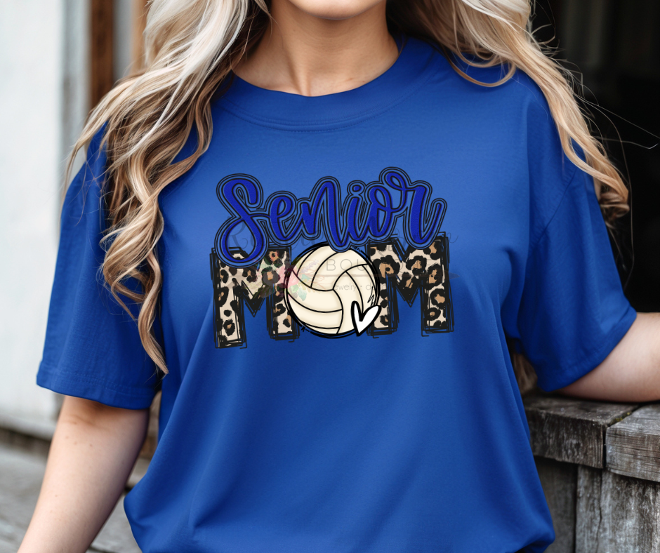 Senior Volleyball Mom Leopard