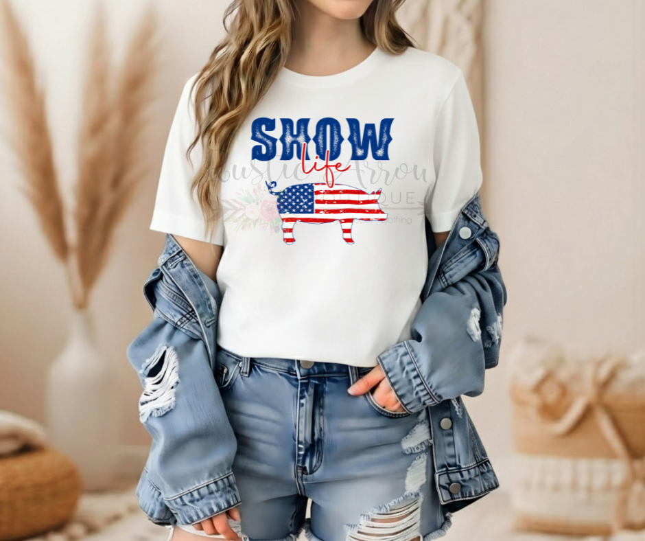 Show Life Swine American Flag