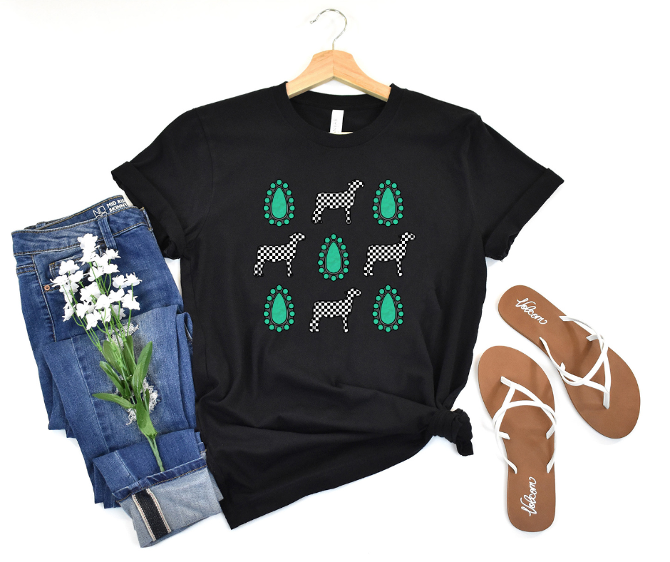 Show Lamb and Turquoise Conchos