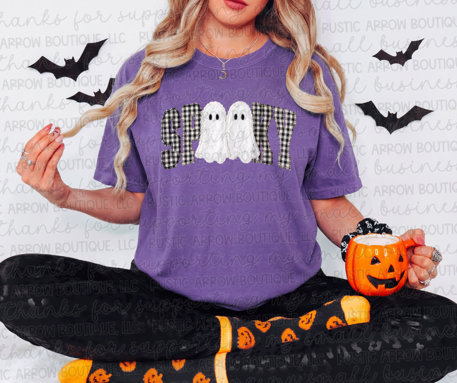Spooky Ghost GIngham and Lace