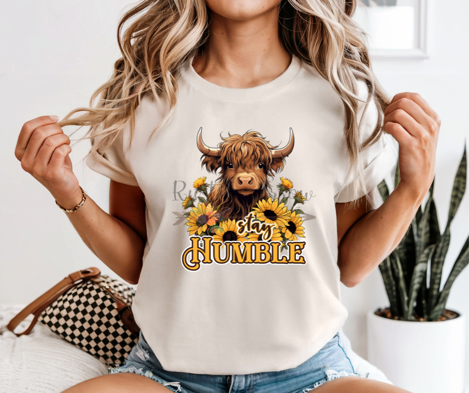 Stay Humble Highland Cow