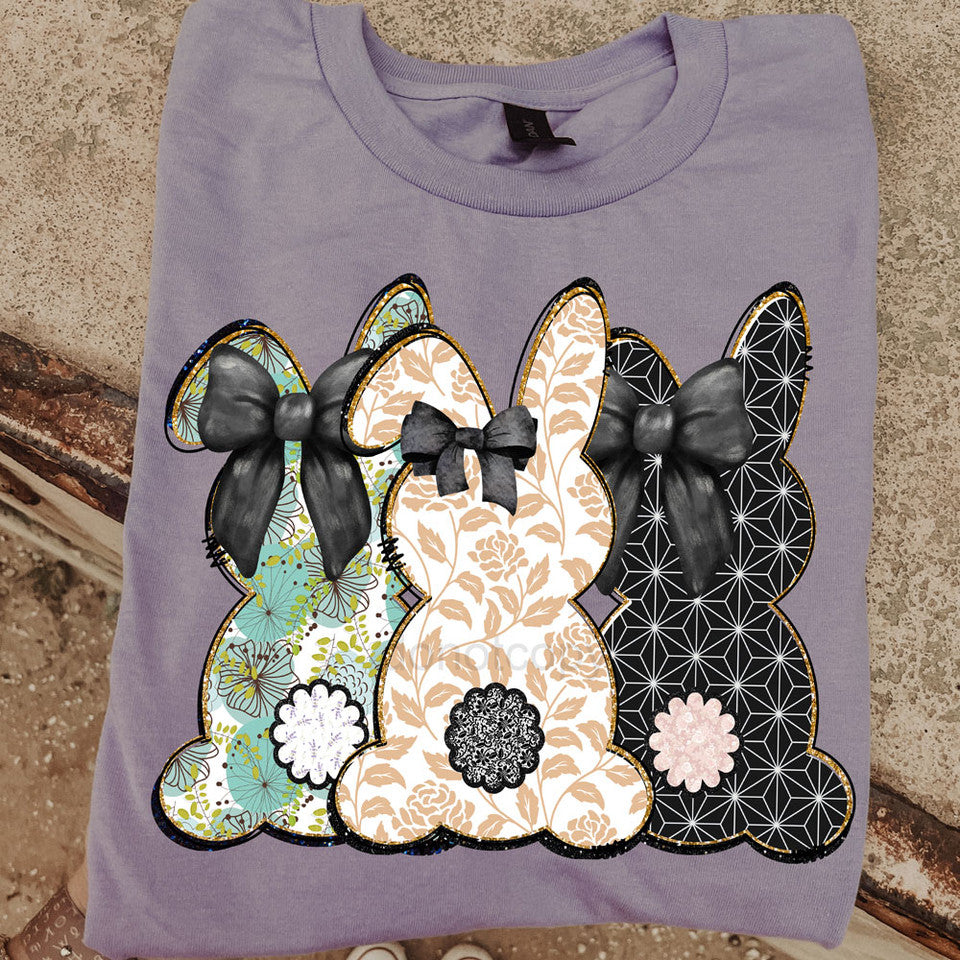 Trio Patterned Bunnies