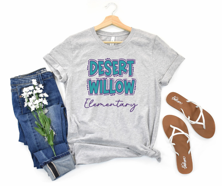 Doodle Desert Willow Turquoise and Purple