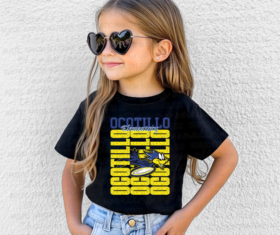 Vintage Grunge Ocotillo Elementary Roadrunners