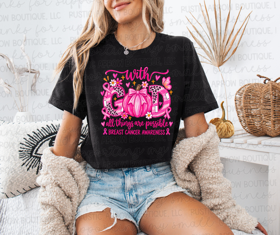 WIth God All Things are Possible Breast Cancer Awareness