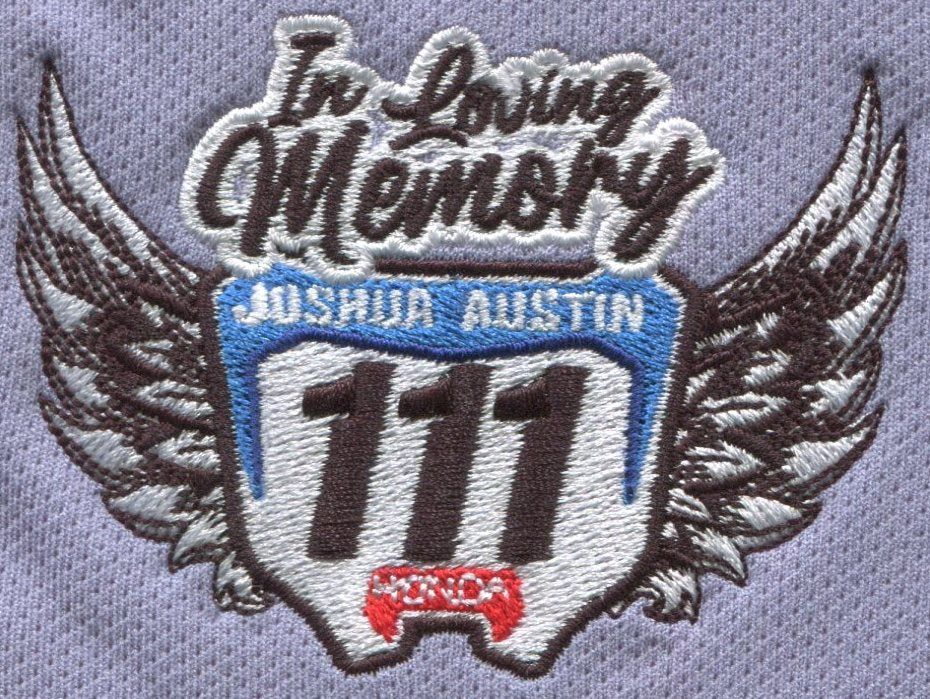In Loving Memory of Joshua Austin emb. up to 19,000 stitches